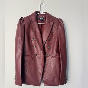 DKNY Jacker Red, Faux Leather, Size 6, new with tag